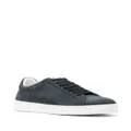 Lanvin embroidered-logo low-top leather sneakers - Blue