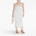 Dion Lee semi-sheer gathered dress - White