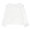 Monnalisa heart-charm bib-collar shirt - White