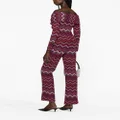 Missoni zigzag woven knitted jumpsuit - Purple