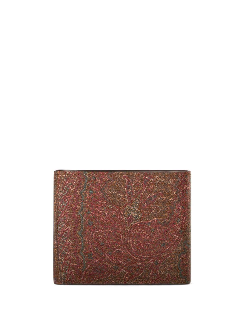 ETRO paisley-print jacquard wallet - Brown