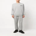 Zegna logo-print cotton track pants - Grey