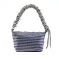 Kara Crystal Mesh Phone Cord shoulder bag - Blue