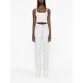 Alexander Wang pointelle-knit perforated cropped top - Pink