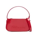 Blumarine rhinestone-logo patent-finish tote bag - Red