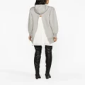 sacai long-sleeve zipped hoodie dress - Grey