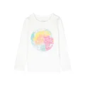Stella McCartney Kids logo-print long-sleeve T-shirt - White