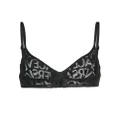 Versace Versace Allover mesh underwire bra - Black