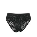 Versace Versace Allover high-waist mesh briefs - Black
