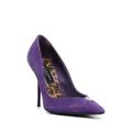 Philipp Plein 95mm Decollete suede heeled pumps - Purple