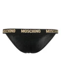 Moschino logo-waistband bikini briefs - Black