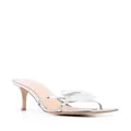 Gianvito Rossi 80mm gemstone-detail leather mules - Silver