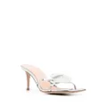 Gianvito Rossi 80mm gemstone-detail leather mules - Silver