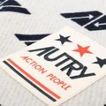 Autry logo-print wool-blend throw - White