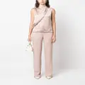 Giorgio Armani sleeveless draped satin-silk top - Pink