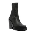 Vic Matie block-heel 115mm pointed-toe boots - Black