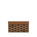 Bally monogram leather cardholder - Brown