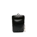 Calvin Klein Jeans logo-tag leather backpack - Black