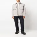 Belstaff logo-patch zip-up shirt jacket - Grey