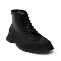 Alexander McQueen logo-embossed leather combat boots - Black