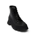 Alexander McQueen logo-embossed leather combat boots - Black