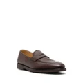 Brunello Cucinelli polished-finish calf-leather loafers - Brown