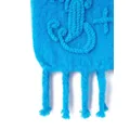Jil Sander logo-embroidered chunky-knit scarf - Blue