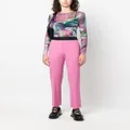 MSGM logo-waistband wool trousers - Pink