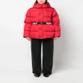 Dsquared2 hooded belted puffer jacket