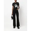 Karl Lagerfeld Ikonik Choupette rhinestone-embellished T-shirt - Black