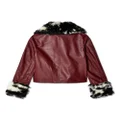 Marni oversize-collar leather jacket - Red