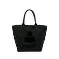 ISABEL MARANT Yenky logo-print tote bag - Black