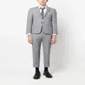 Thom Browne check-pattern cropped trousers - Black