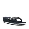 Tommy Hilfiger 65mm logo-strap wedge sandals - Blue