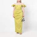 Rachel Gilbert Kalina off-shoulder gown - Green
