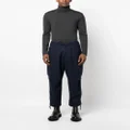Mackintosh cropped wool cargo trousers - Blue