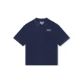 Kenzo Kids logo-print cotton polo shirt - Blue