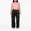 MSGM faux-leather cargo trousers - Black