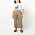 MSGM checked cropped straight-leg trousers - Neutrals
