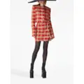 Nina Ricci high-waisted checked tweed miniskirt - Orange