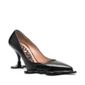 Moschino 100mm sculpted leather pumps - Black