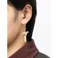 Marni statement-pendant brass earrings - Gold