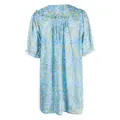 Rixo floral-print cotton nightdress - Blue