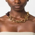Jil Sander two-tone chunky chain necklace - Gold
