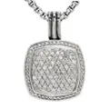 David Yurman sterling silver Albion diamond pendant necklace