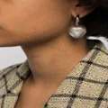 Simone Rocha faux-pearl heart hoop earring - Silver