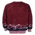 Toga V-neck patterned intarsia-knit sweater - Red