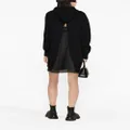 sacai long-sleeved zipped hoodie dress - Black