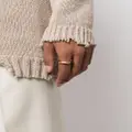 Jil Sander engraved-logo band ring - Gold