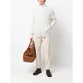 Brunello Cucinelli cable-knit padded jacket - Grey